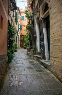 Vernazza, Cinque Terre evlerde arasındaki geçit