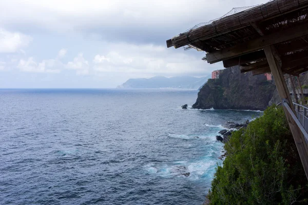 Узбережжя Місті Manarola Чинкве Терре Італія — стокове фото