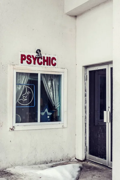 Exterior Psychic Shop Closed Winter Season — Stock Photo, Image