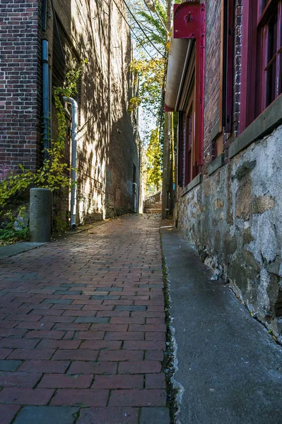 Brick Urban Walkway Daytime — Stock Photo, Image
