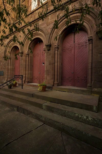 Drei Eingangstüren Der Alten Kirche — Stockfoto