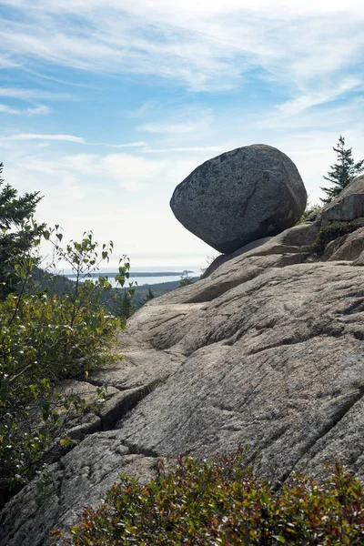 Pedra Sobre Rocha Parque Nacional Acadia — Fotografia de Stock