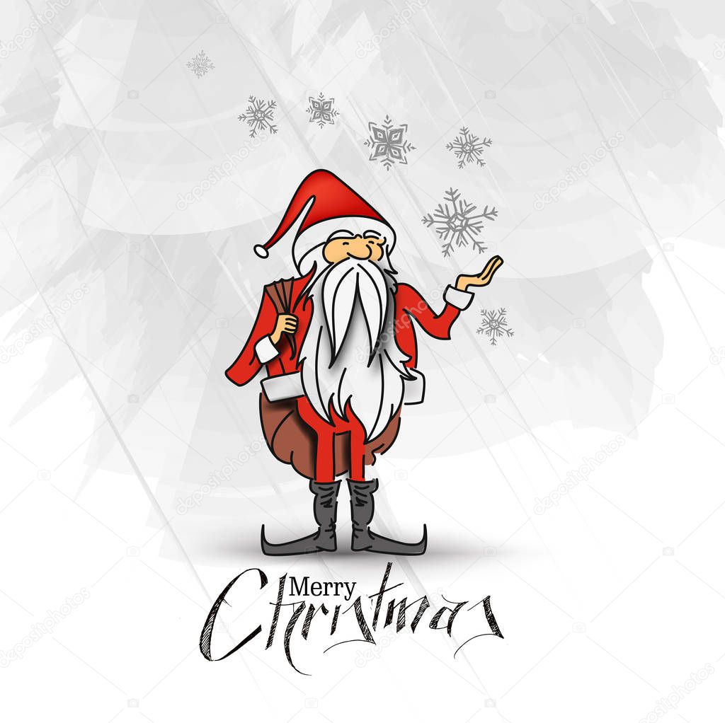 Face Of Christmas Character Santa Claus Cartoon Style Santa