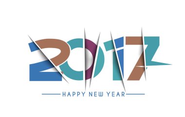 Mutlu yeni yıl 2017 tatil vektör