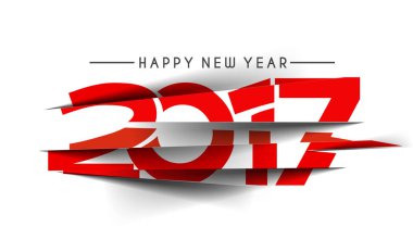 Mutlu yeni yıl 2017 tatil vektör