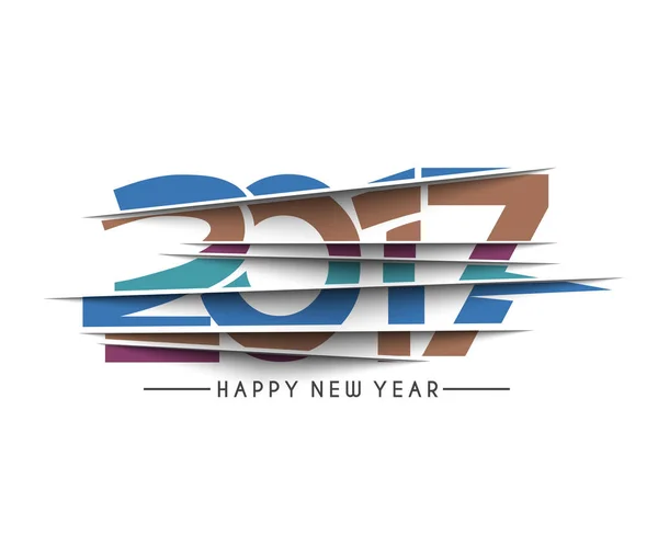 Feliz año nuevo 2017 Vector de vacaciones — Archivo Imágenes Vectoriales
