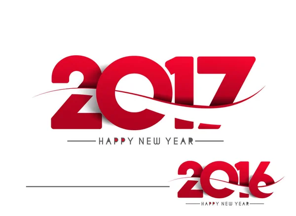 Feliz año nuevo 2017 Vector de vacaciones — Archivo Imágenes Vectoriales