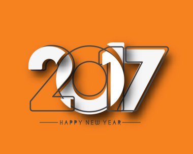 Mutlu yeni yıl 2017 tatil vektör