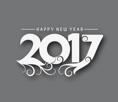 Mutlu yeni yıl 2017 tatil vektör