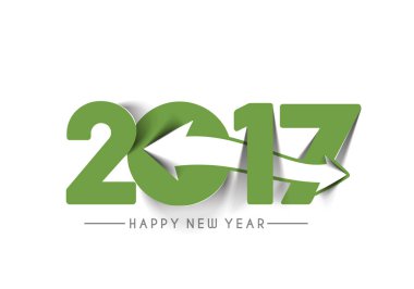 Mutlu yeni yıl 2017 tatil vektör
