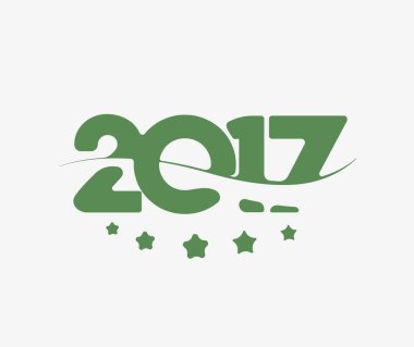 Mutlu yeni yıl 2017 tatil vektör