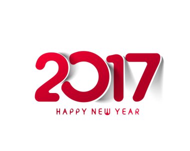 Mutlu yeni yıl 2017 tatil vektör