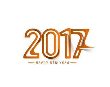 Mutlu yeni yıl 2017 tatil vektör