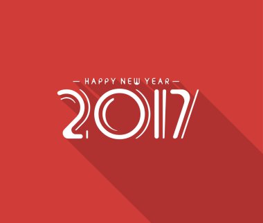 Mutlu yeni yıl 2017 - yeni yıl tatil tasarım öğeleri