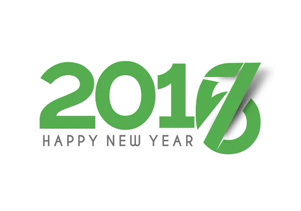 Mutlu yeni yıl 2017 tatil metin vektör — Stok Vektör