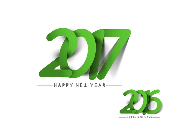 Mutlu yeni yıl 2017 tatil metin vektör — Stok Vektör