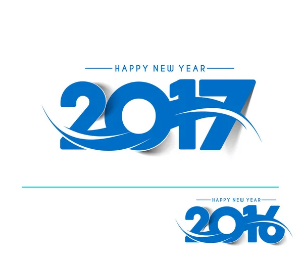 Happy new year 2017 Holiday Text Vector — Stock Vector