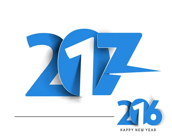 Feliz ano novo 2017 feriado vetor de texto — Vetor de Stock