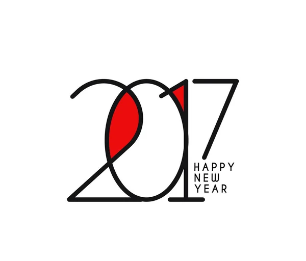 Feliz año nuevo 2017 Vector de vacaciones — Vector de stock