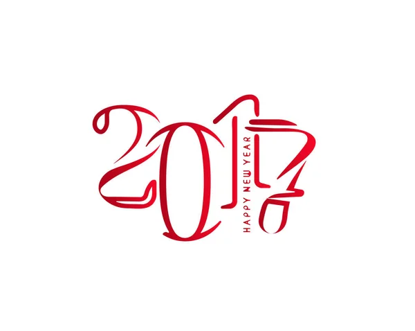 Felice anno nuovo 2017 Holiday Vector — Vettoriale Stock