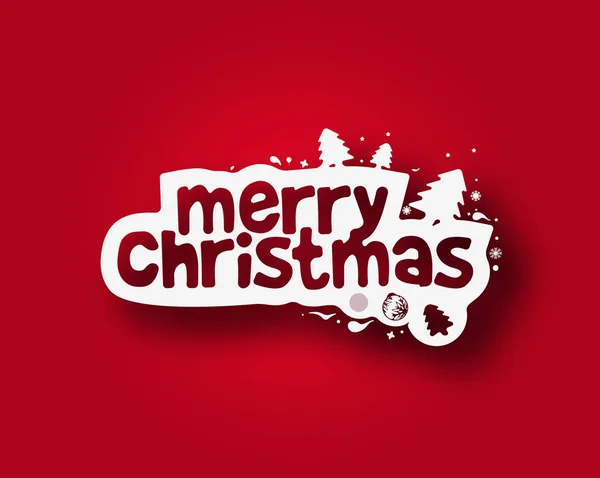 Christmas card text design vector background — Stock Vector