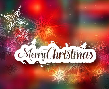 Neşeli Noel kartı metin tasarım öğeleri 