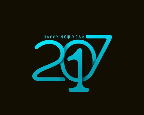 새 해 복 많이 받으세요 2017 텍스트 디자인 — 스톡 벡터