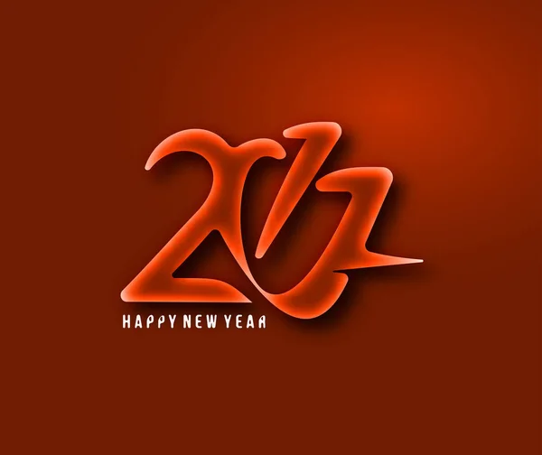 Mutlu yeni yıl 2017 metin Tasarla — Stok Vektör