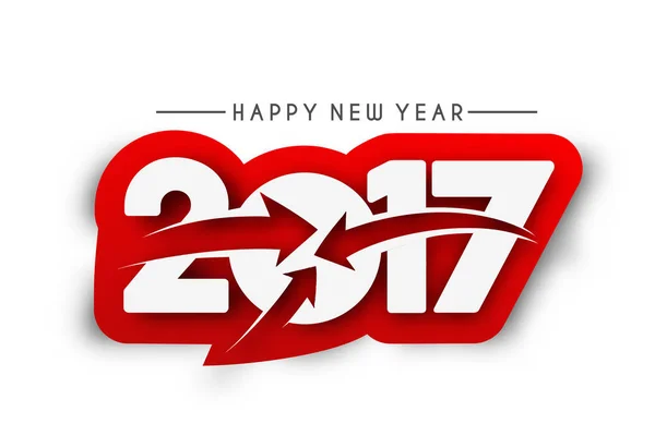 Boldog új évet 2017 szöveg Design — Stock Vector