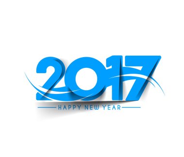 mutlu yeni yıl 2017, vektör çizim