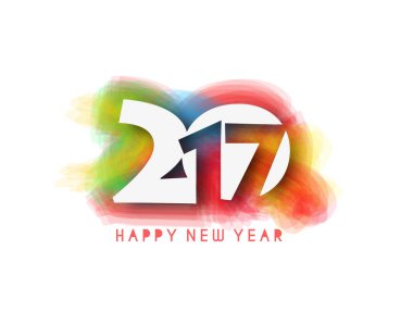 mutlu yeni yıl 2017, vektör çizim