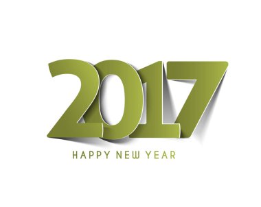 mutlu yeni yıl 2017, vektör çizim