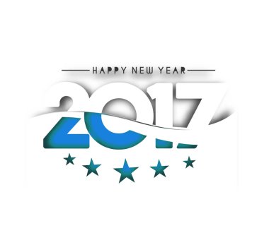 mutlu yeni yıl 2017, vektör çizim