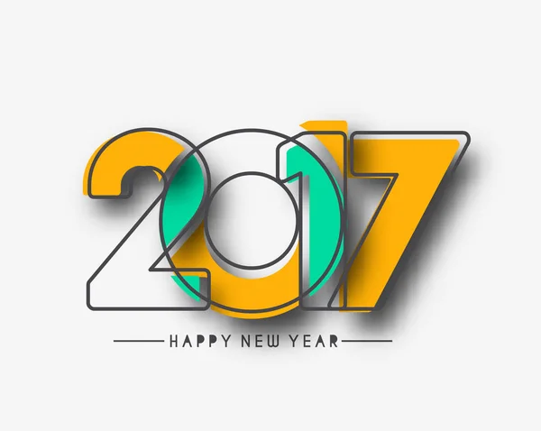 Heureuse année 2017, illustration vectorielle — Image vectorielle