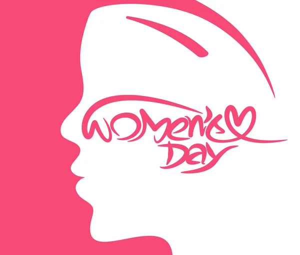 Gelukkig women's day stijlvolle typografie tekst — Stockvector