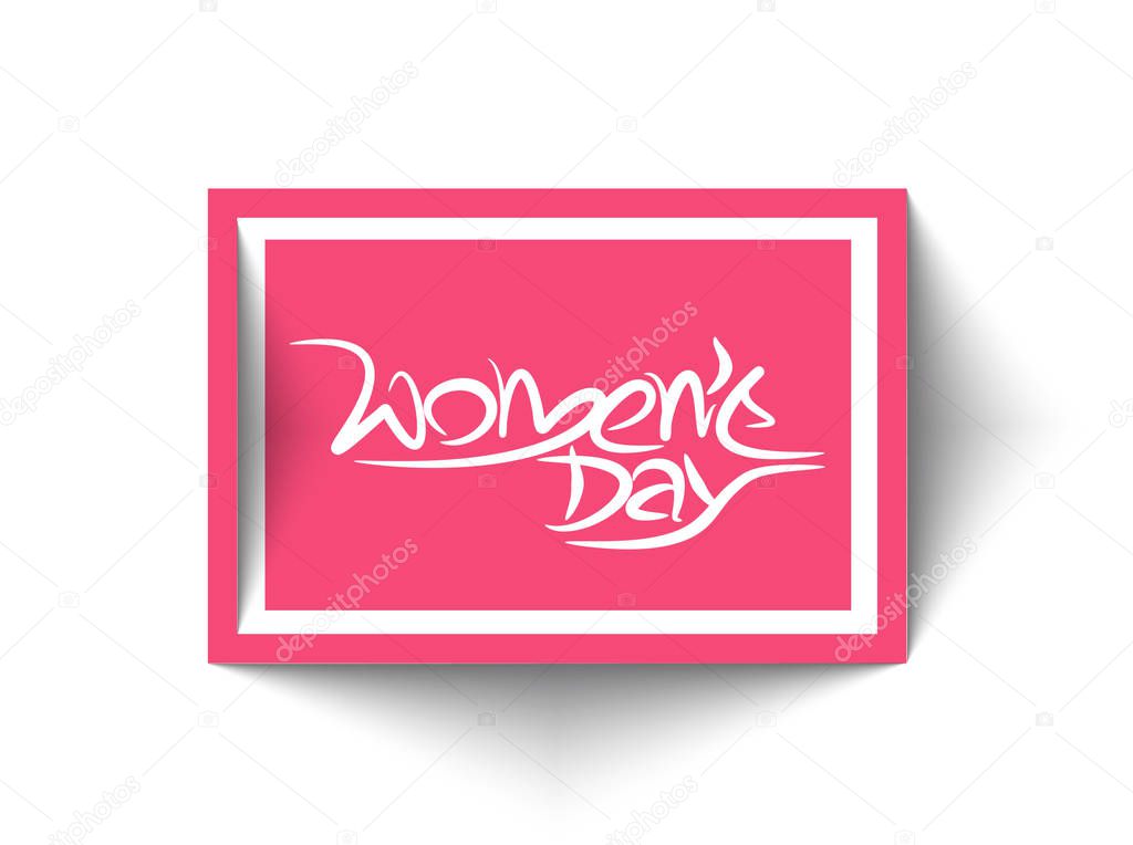 Happy women's day stylish typography text