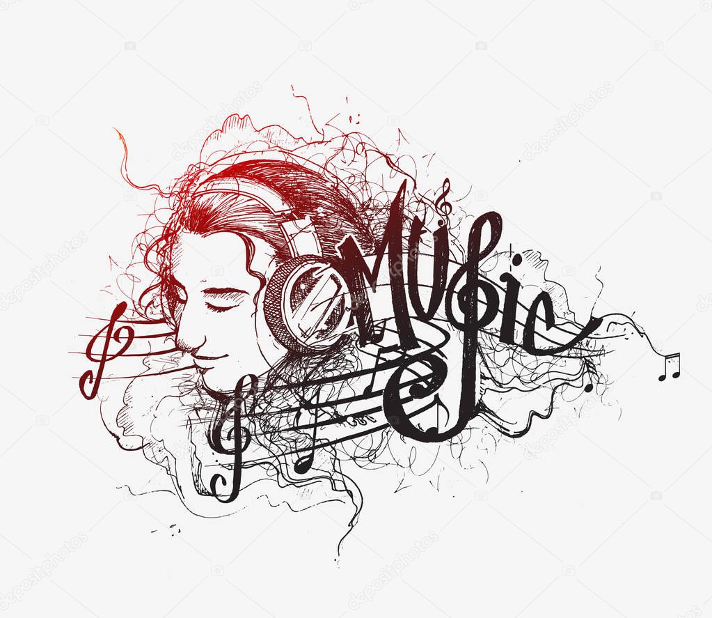 Colorful music background.