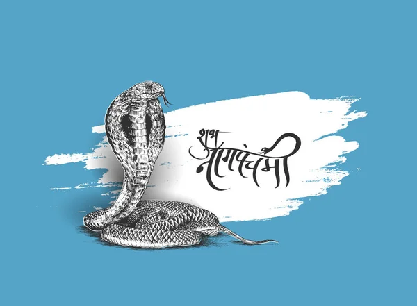 Šťastná Shivratri - Štěpán kobylka Panchami - mahashivaratri plakát, — Stockový vektor