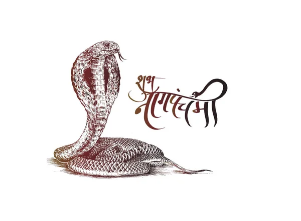Mutlu Shivratri - Subh Nag Panchami - mahashivaratri Poster — Stok Vektör