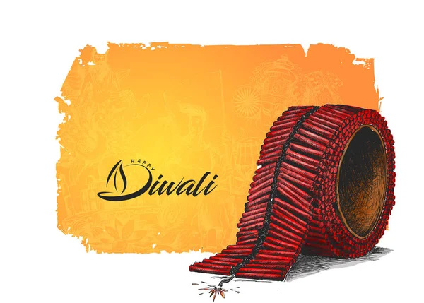 Diwali kekszet, kézzel rajzolt vázlat vektoros illusztráció. — Stock Vector