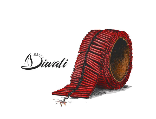 Bolachas Diwali, ilustração desenhada à mão do vetor do esboço . — Vetor de Stock
