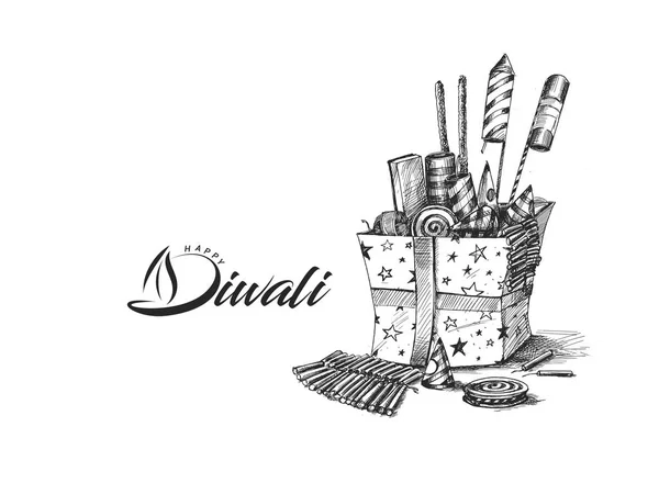 Crackers Diwali pour cadeau Diwali — Image vectorielle