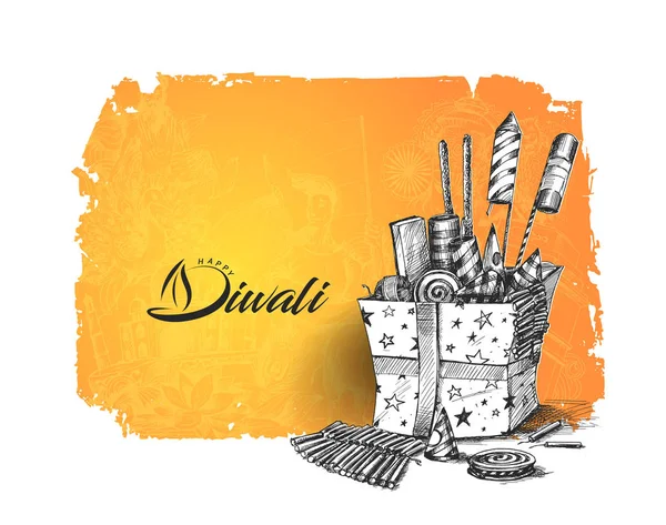 Petardy Diwali Diwali prezent — Wektor stockowy