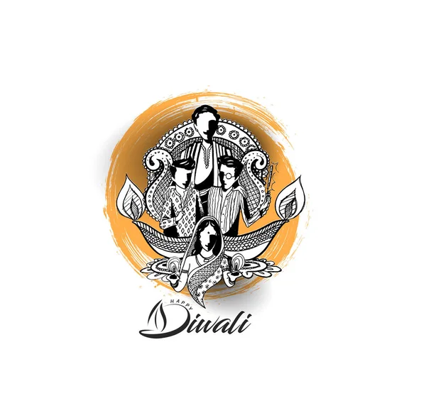 Felice sfondo creativo Diwali per il festival Diwali . — Vettoriale Stock