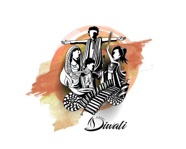 Ευτυχισμένο Diwali δημιουργική Φέιγ βολάν για Φεστιβάλ Diwali. — Διανυσματικό Αρχείο