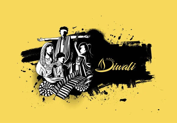 Happy Diwali kreativer Flyer für das Diwali Festival. — Stockvektor