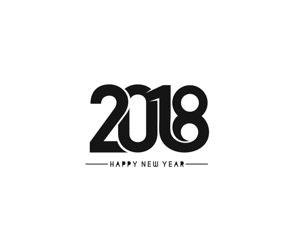 Feliz Ano Novo 2018 design de texto . — Vetor de Stock