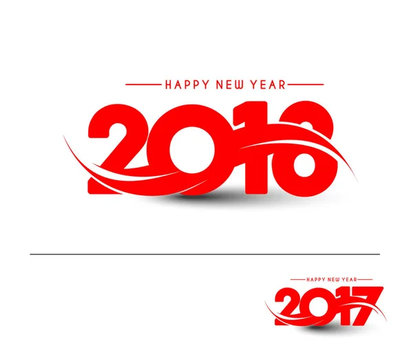 新年快乐2017和2018文本设计 — 图库矢量图片