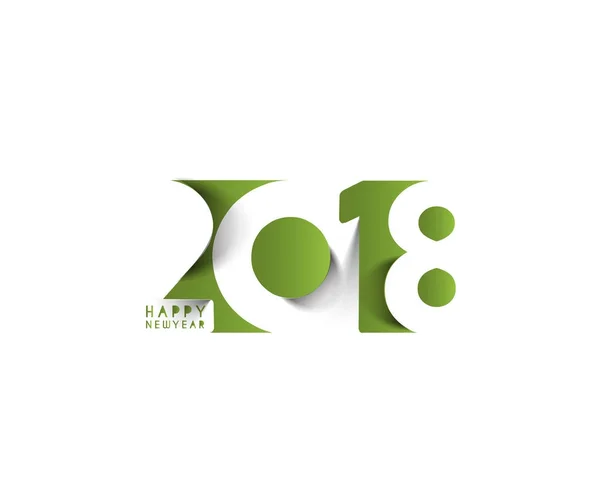 Feliz Año Nuevo 2018 diseño de texto . — Vector de stock