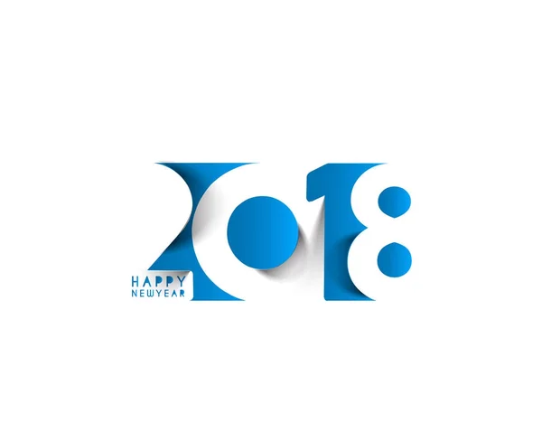 Happy new year 2018 Text Design. — Stock Vector